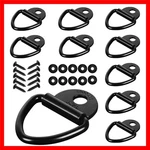 Heavy-duty Steel V-ring Cargo Tie-down Anchors, 10-PACK. Fixed Price $21.98.