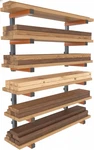 Garage Lumber Storage Rack - 2 Pack Wall Mount Wood Organizer, 3 Levels. Fixed Price $83.99.
