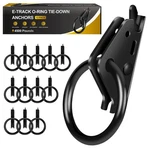 12 Pack -track O-ring Tie-down Anchors For Secure Motorcycles, Cargo Loads, B.... Fixed Price $33.64.