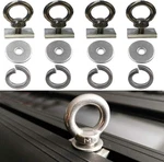 4 Pack Heavy-duty Stainless Steel Eye Bolt Tie Down Anchor Kit For Silver. Fixed Price $15.62.