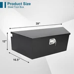 39"X12"X16.5" Tongue Truck Tool Box Steel Trailer Storage Organizer W/lock & Key. Fixed Price $168.99.