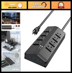 Junnuj Heavy Duty Power Strip With 8 Outlets And 4 Usb Ports, Metal Wall Mount. Fixed Price $79.99.
