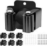 Verdenu 6 Broom Wall Mount, Mop Holder, Pack, Black. Fixed Price $14.64.