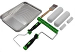 Grip 9PC Painting Tools Set Roller Brushes Tray Liner Kit 27042. Fixed Price $24.97.