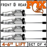 Fox 2.0 Remote Reservoir Front/rear Shocks For 07-18 Jeep Wrangler Jk 4-6" Lift. Fixed Price $1219.99.