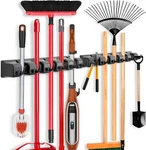 Imillet 2 Pack Mop And Broom Holder, Wall Mounted Organizer. Fixed Price $32.39.