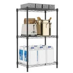 Mzg 3 Tiers Shelf Metal Storage Shelves Wire Rack Closet Organizers With Wh.... Fixed Price $40.10.