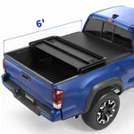 Fold 6FT Soft Tonneau Cover For 2016-2023 Toyota Tacoma Truck Bed W/ Led Lamp. Fixed Price $153.99.