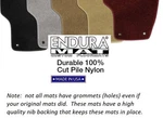 Full Set 2 Rows Endura Carpet Custom Floor Mats For Mitsubishi - Made In Usa. Fixed Price $141.95.