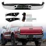 Chromed For 2005-2015 Toyota Tacoma Pickup Rear Bumper Assembly Steel With Light. Fixed Price $163.00.