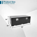 48"X24"X24" Pickup Truck Bed Heavy Duty Tool Box Underbody Trailer Storage+ Lock. Fixed Price $389.99.