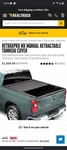 Retrax Retractable Locking Tonneau Truck Bed Cover For 2011-2022 Dodge Ram. Fixed Price $2100.00.