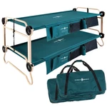 Disc-o-bed Xlarge Cam-o-bunk Benchable Double Cot With Storage Organizers, Green. Fixed Price $350.10.