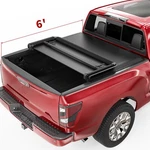 6FT Soft Tri-fold Tonneau Cover For 2005-2021 Nissan Frontier Truck Bed Black. Fixed Price $154.99.