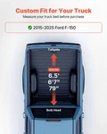 Soft Roll-up Truck Bed Tonneau Cover, Compatible With 2015-2025 Ford F150 Styles. Fixed Price $234.29.