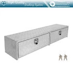 ?72"X13"X16" Aluminum Storage Tool Box W/ 4X Chain & 2X Lock For Truck Garage Rv. Fixed Price $529.14.
