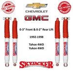 Skyjacker 0-3" Front & 0-2" Rear Lift Hydro Shocks Set For 92-98 Tahoe Yukon 4WD. Fixed Price $269.88.
