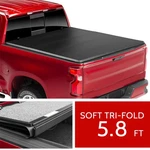 Tri-fold 5.8FT Bed Soft Tonneau Cover For Silverado Sierra 1500 2019-2024 Truck. Fixed Price $184.91.