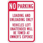 Lyle T1-1101-HI 12X18 Loading Zone No Parking Sign, 18" 12,. Fixed Price $22.69.