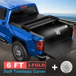 3-FOLD 6FT Tonneau Truck Bed Cover For 04-14 Chevy Colorado Canyon 07-08 I-290. Fixed Price $139.78.