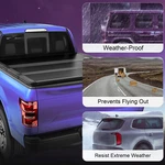 6.5FT Upper Hard Tri-fold Tonneau Cover For 2007-2021 Toyota Tundra Truck Bed. Fixed Price $399.99.