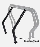 Go Rhino Bed Bar Component Pair Of Kickers Mild Steel Black 9370B Universal Fit. Fixed Price $215.99.