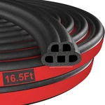 Car Door Seal Strip Universal Self Adhesive 16.5FT/5M, Black. Fixed Price $12.84.