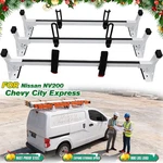 Steel Van Roof Rack Fit For Nissan NV200,CHEVY City EXPRESS,800 Lbs 3-BAR White. Fixed Price $209.99.