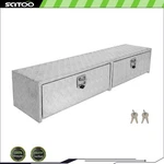 72"X13"X16" Aluminum Storage Tool Box 4X Chain 2X Lock For Truck Garage Rv. Fixed Price $401.98.
