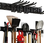 Garage Tool Organizer Wall Mount 49.5INCH With Hooks Ski Rack For Black. Fixed Price $42.99.