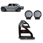 Black Horse RB09BK-PL69B Roll Bar Kit W/9" Led Lights For 20-25 Gladiator. Fixed Price $1120.10.