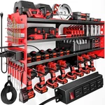 Large Power Tool Organizer Wall Mount Charging Station 600LBS. Fixed Price $108.14.