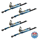 Mytee Products 4 Pack 2 8 Tie Down Ratchet Axle Straps Snap Hooks D-ring And. Fixed Price $118.38.