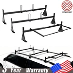 Ladder Roof Racks W/ Rear Roller 3 Bars 800 Lbs Capacity For Van Rain Gutter. Fixed Price $209.00.