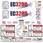 Fits Stellar EC3200 Decal Kit Full Safety Stickers With Logos - 7 Year 3M Vinyl!. Fixed Price $124.95.
