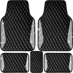 5 Pcs Bling Leather Car Mats Diamond Floor Rhinestone Sparkly Black Silver. Fixed Price $60.90.