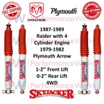 Skyjacker Shock Set 1-2" Front Rear Lift For Dodge Raider, Plymouth Arrow 4WD. Fixed Price $269.88.