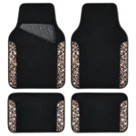 Pass Bling Diamond Floor Mats, Shining Rhinestone Carpet Gold Leopard. Fixed Price $53.94.
