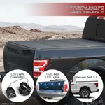 For 15-26 F150/LIGHTNING 5.5 Bed Lo Pro Aluminum Hard Tri Fold Tonneau Cover+led. Fixed Price $560.00.