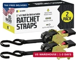 Dc Cargo Mall Bolt-on Auto Retractable Ratchet Straps (2 Pack) 1 Inch X 6 Ft. Fixed Price $47.98.