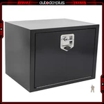 Black 24" 18" Iron Tool Box Underbody Truck Storage W/LOCK*1. Fixed Price $142.39.