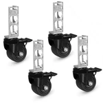 Rolling Storage Rack Caster Wheels Heavy Duty - Set Of 4 Locking 3 Inc.... Fixed Price $133.09.