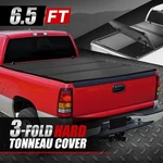 For 07-14 Silverado Sierra 1500 2500/3500HD 6.5FT Hard Tri-fold Tonneau Cover. Fixed Price $385.09.