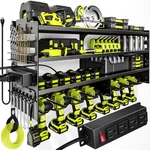 Pokipo Large Power Tool Organizer Wall Mount With Charging STATION,4 Layer Heavy. Fixed Price $82.39.