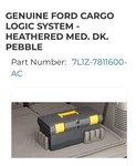 Genuine Ford 2007-17 Expedition Cargo Logic System Heathered Med. Dk. Pebble. Fixed Price $99.99.
