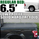 Topline For 2002-2009 Dodge Ram 6.5' Bed Low Profile Hard Tri Fold Tonneau Cover. Fixed Price $579.00.