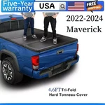 4.6FT Bed Hard Tri-fold Tonneau Cover Truck For 2022-2024 Maverick. Fixed Price $316.59.