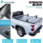 Stealth Black Mrb Retractable Tonneau Cover+crossbar For 2008-26 F250 F350 6.8FT. Fixed Price $1879.00.