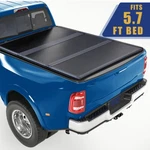 Fiberglass 5.7FT Frp Hard Tri-fold Tonneau Cover For 2009-2026 Ram 1500 67.4IN. Fixed Price $388.55.