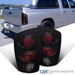Fits 02-06 Ram 1500 2500 3500 Glossy Black Tail Lights Smoke Rear Brake Lamps. Fixed Price $70.95.